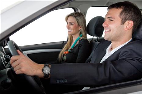 Couple Driving in Car Couple Driving in Car