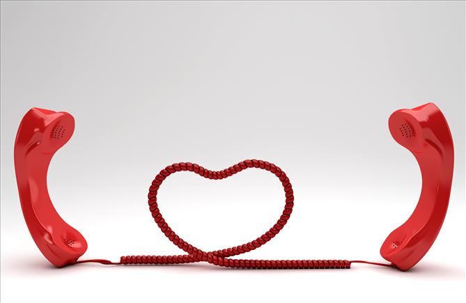 long distance relationship heart phone
